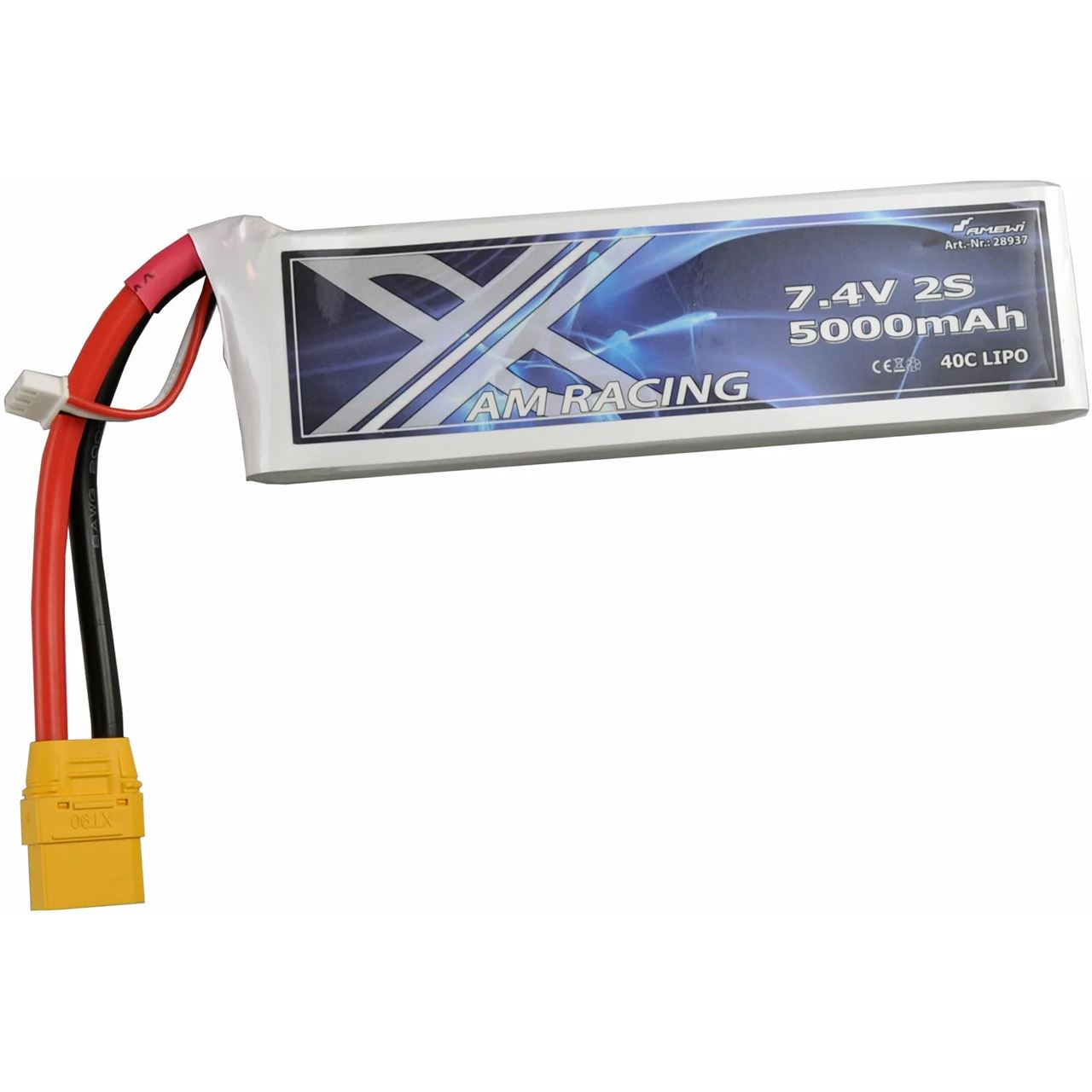 Amewi RCZ Akku LiPo 2S 7,4V 5000mAh 40C Softcase XT90
