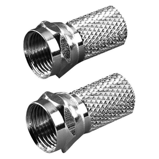 Vivanco F Stecker mit Dichtung, 7 mm, 2 Stk. (VVSAT2ADA7STFF)