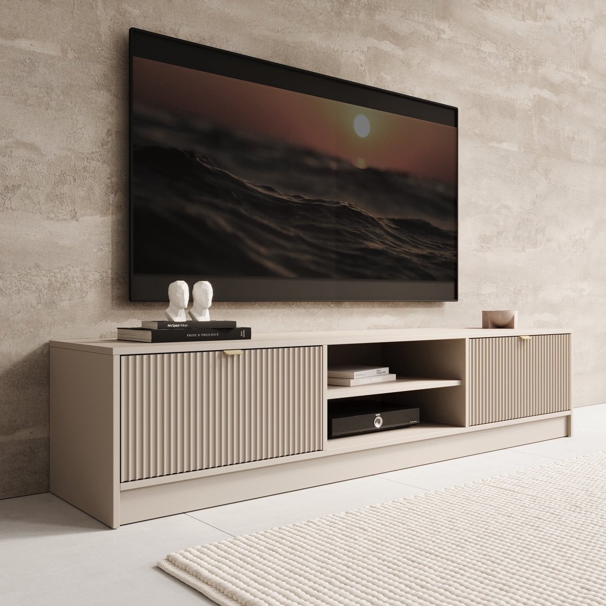 Meubella TV-meubel Tavares modern beige 180 cm