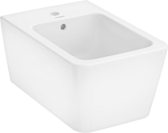 Hansgrohe EluPura Q 540 Wand-Bidet 61170450 mit Hahnloch/Überlauf, weiß, mit SmartClean