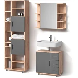 BADMÖBEL-SET Eisak, Eiche, 3-teilig