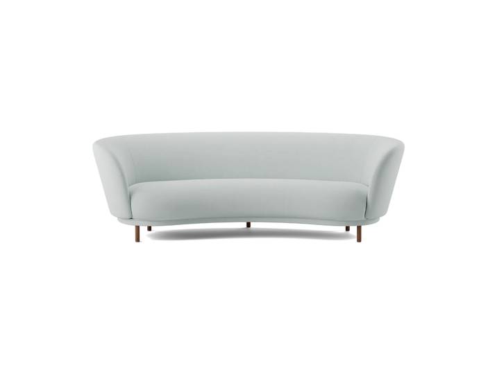 Massproductions Dandy 3-Sitzer Sofa Walnut-Linara 253 Swedish Grey