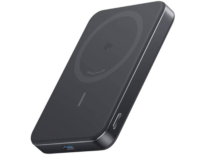 Anker MagGo Slim Draadloze Powerbank met MagSafe en Qi2 10.000 mAh met Snelladen Zwart