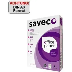 Saveco Kopierpapier Violet Label 100000008 A3 80g ISO 100 500Bl.