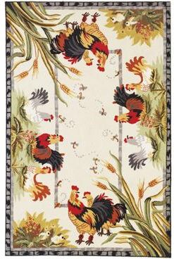 SAFAVIEH Handmade Chelsea Chelsy French Country Rooster Wool Rug