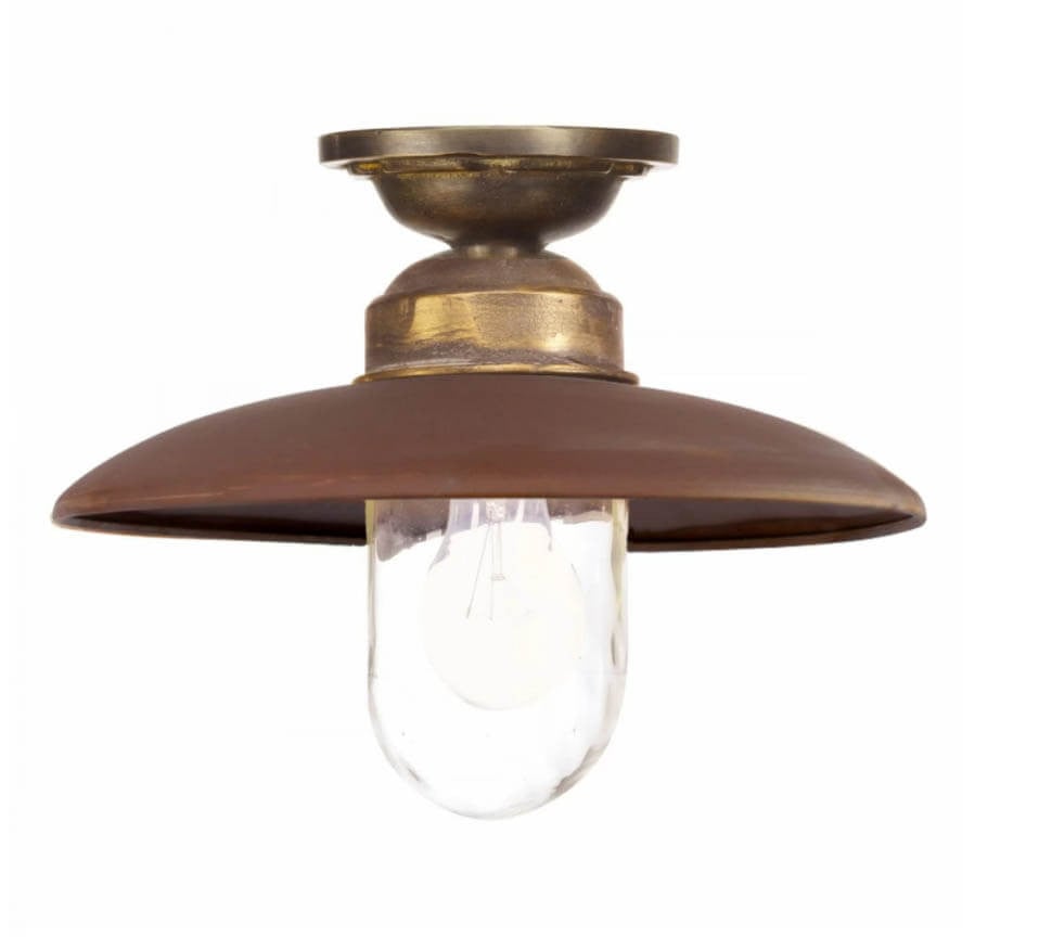 Koperen plafondlamp Landes van KS Verlichting