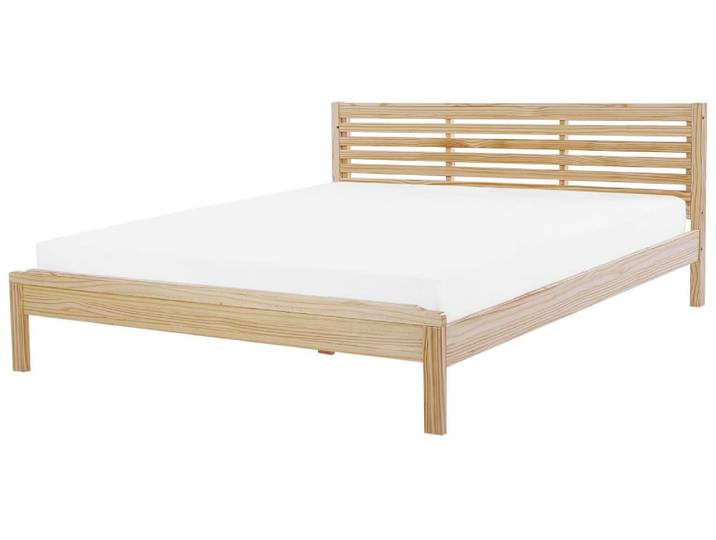 Lit double en bois marron 180x200