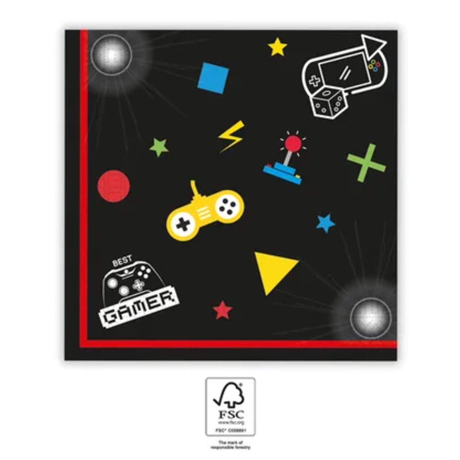 Procos Gaming Party zweilagige Papierservietten 93772