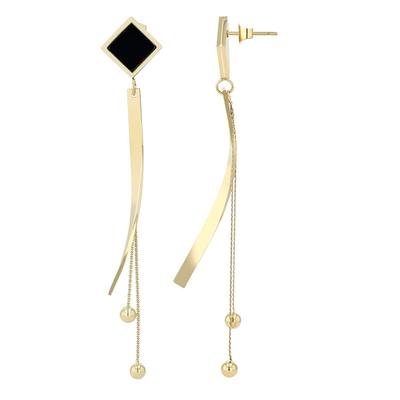 Paar Ohrstecker ADELIA´S "Damen Ohrstecker aus Edelstahl", schwarz, Ohrringe, Damen, Damen, Edelstahl