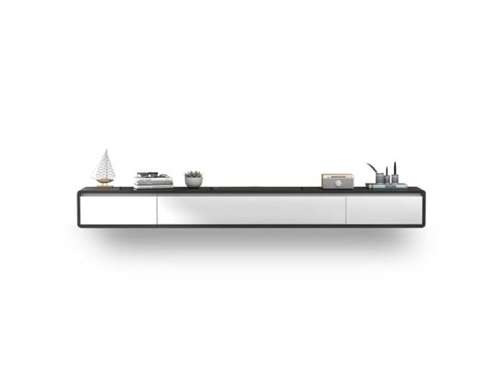 Xumh2024-3 TV Schrank Board Sideboard Schwimmendes Entertainment-Center aus Holz mit Klapptür und 2 Schubladen(160cm)