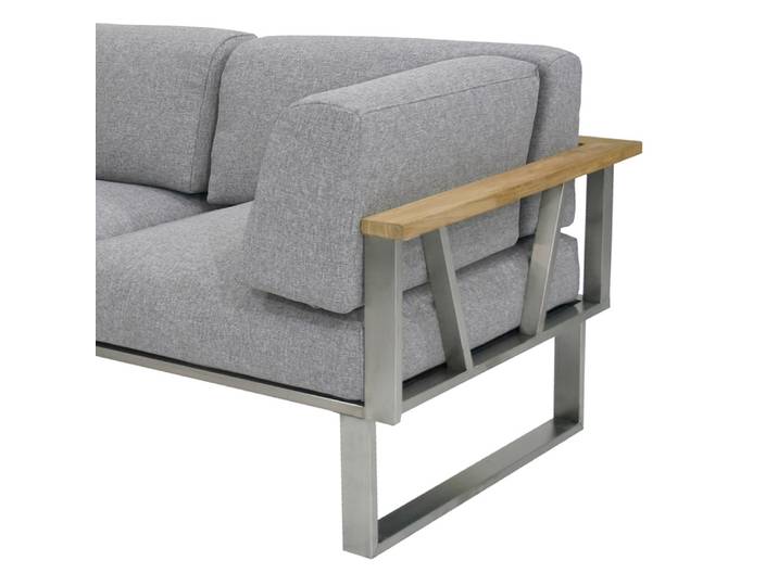 Zebra Belvedere Lounge Seitenkissen rechts Olefin grey