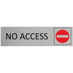 CombiCraft Aluminium Türschild No Access 165x45mm mit 3M-Tape zur Befestigung, einfache Kennzeichnung von Räumen und Bereichen
