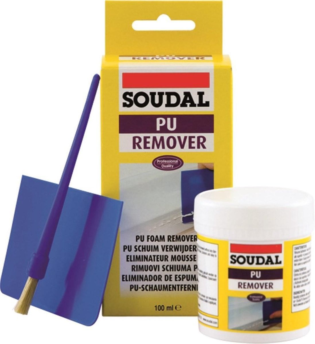 Soudal PU Remover purschuimverwijderaar - 100 ml - snelwerkend voor uitgehard PU-schuim