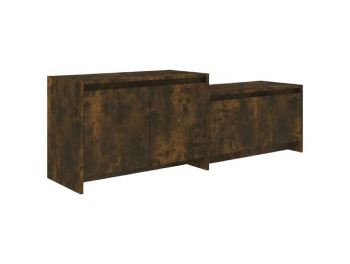Makastle TV-Schrank Räuchereiche 146,5x35x50 cm Holzwerkstoff