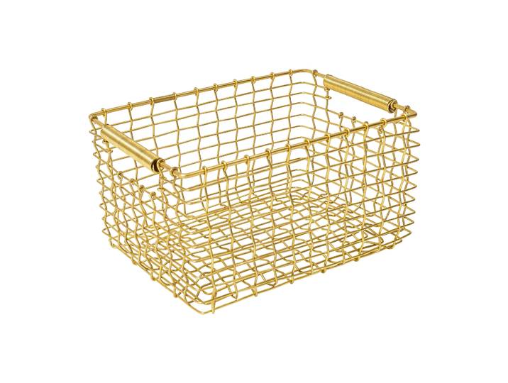 KORBO Panier de rangement Rectangular 15 Laiton