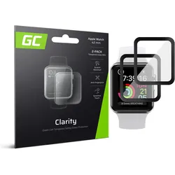 GreenCell GC Clarity 2x Screen Protector for Apple Watch 42mm, Smartwatch Zubehör, Transparent