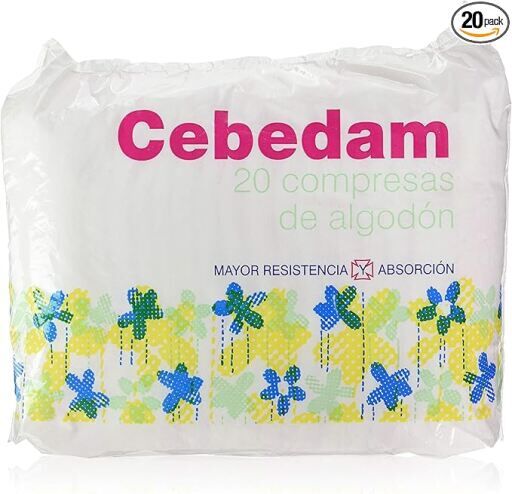 Cebedam Compresa Algodón 20 Unidades