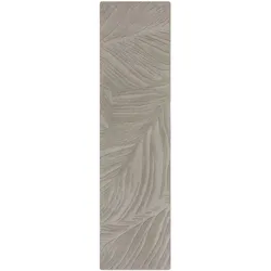 Handgetufteter Teppich, 100% Wolle, in Beruhigenden Farben, `Leven Lee`. Farbe: Grau, 60x230 cm | Kadima Design