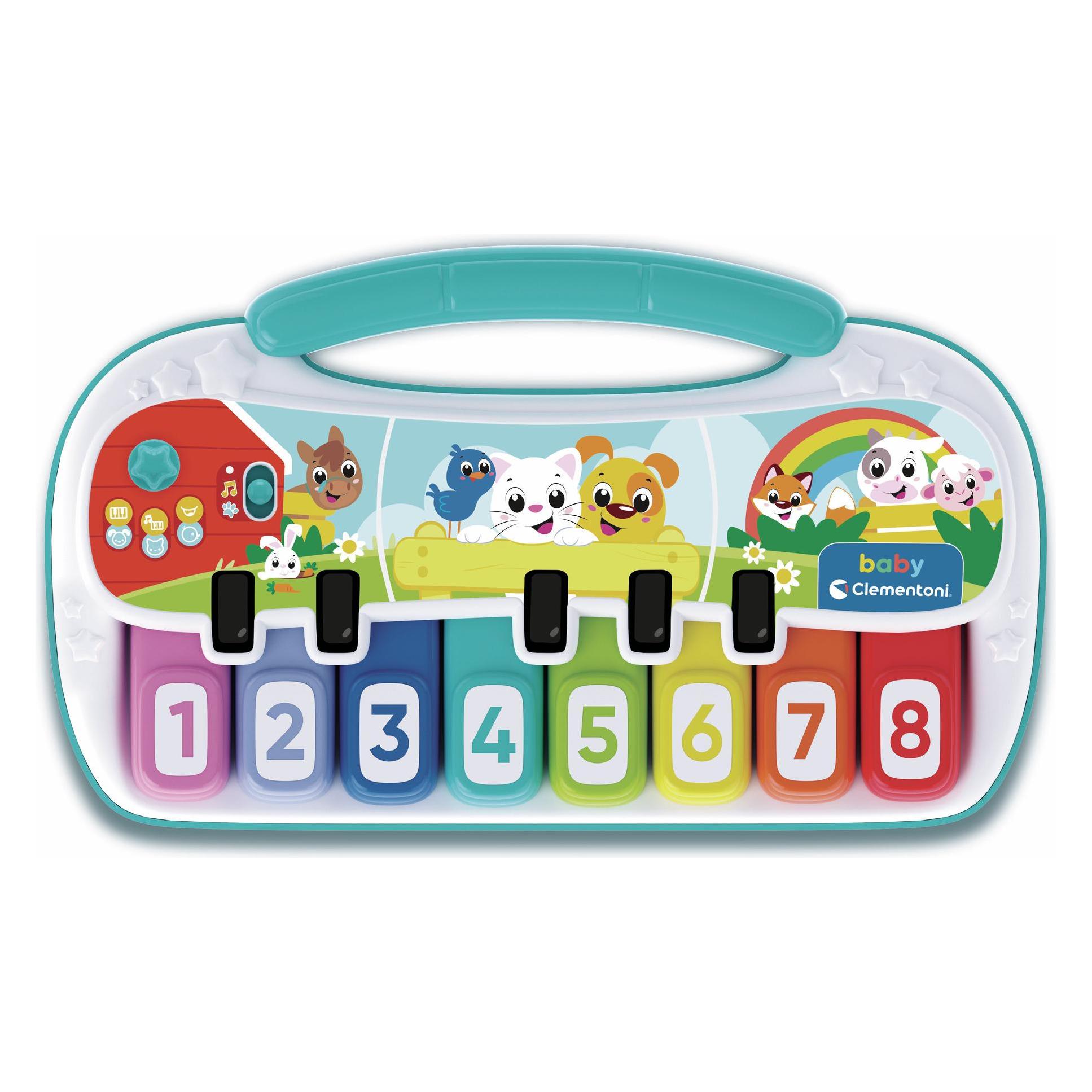 Clementoni - Baby Animals - Doll for Kids Prime Note, Game 18 Months, Interactive Electronic Keyboar (Deutsch) (49813718)
