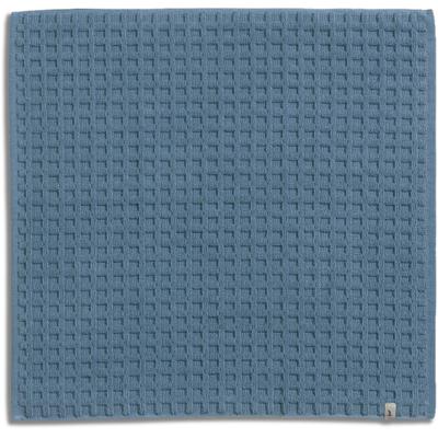 Badematte MÖVE "Waffelpiquee" Gr. 1, blau (steel blau), H:6mm, Baumwolle, Badematten, Badematte