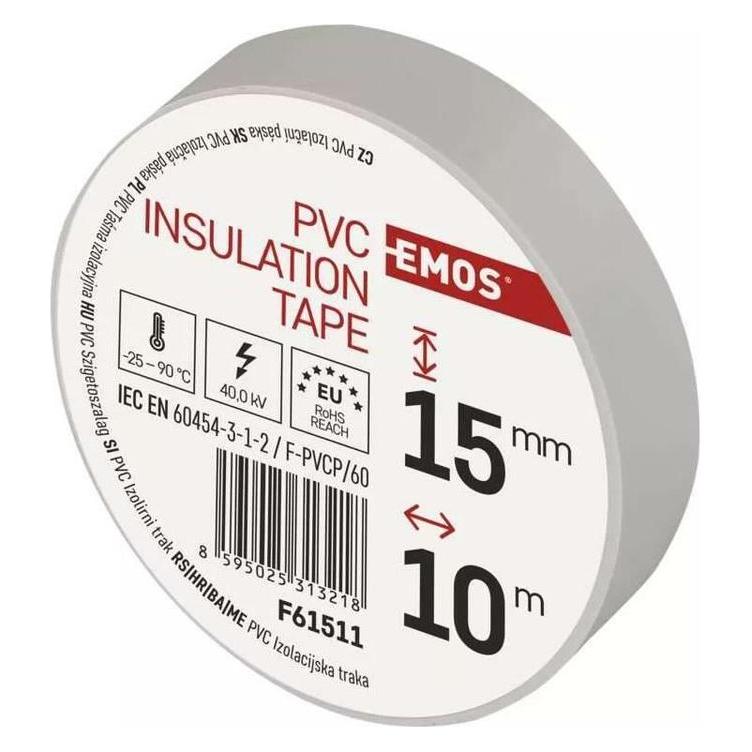 Emos Isolation Tape PVC 15/10 white (15 mm) (2001151010)