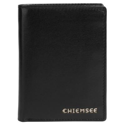 Geldbörse CHIEMSEE "CHIEMSEE Herren, Damen echt Leder", Damen, schwarz, Leder, leicht glänzend, unifarben, Kleinlederwaren, echt Leder