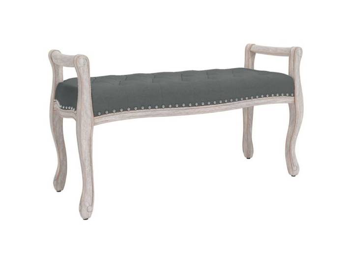 “Winter Sale TOP Banc de bout de lit Gris - Banc Gris foncé 110x45x60cm Tissu PRO34200
