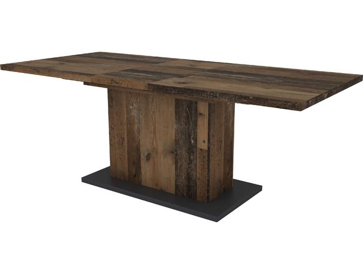 Esstisch BYLIVING Athen , braun (old wood), H:75cm T:90cm, Tische, Esstisch, mit Auszugsfunktion, Breite 160-200 cm, in verschiedenen Ausführungen