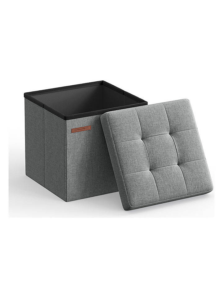 Songmics Aufbewahrungshocker in Grau - (B)30 x (H)30 x (T)30 cm - onesize