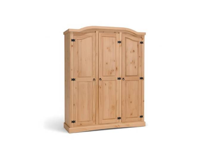 New Mexico Armoire 3 pièces largeur 152 cm hauteur 193 cm délavé/ciré.