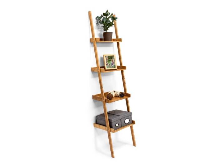 Relaxdays Leiterregal Bambus 4-stufig