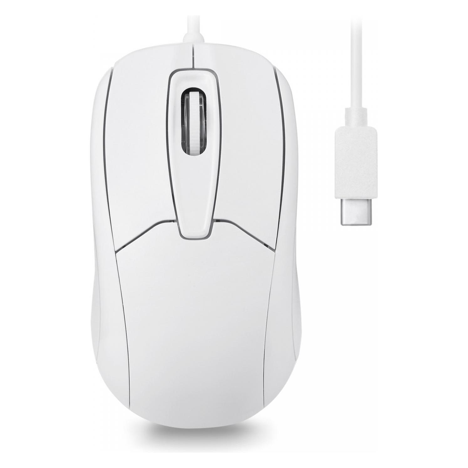 Perixx PERIMICE-209 C W, kabelgebundene USB-C Maus, Scrollrad, weiss (Kabelgebunden) (PERIXX)