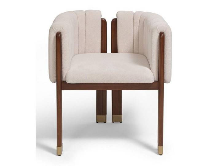 JVmoebel Esszimmerstuhl Stuhl Design Stoff Holz Elegant Komfort Klassisch Stilvoll Modern, Made in Europa