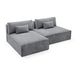 ECKSOFA Georgia Hellgrau