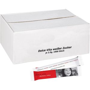 Dolce-Vita Zuckersticks weißer Zucker, je 3,5g, 1000 Stück