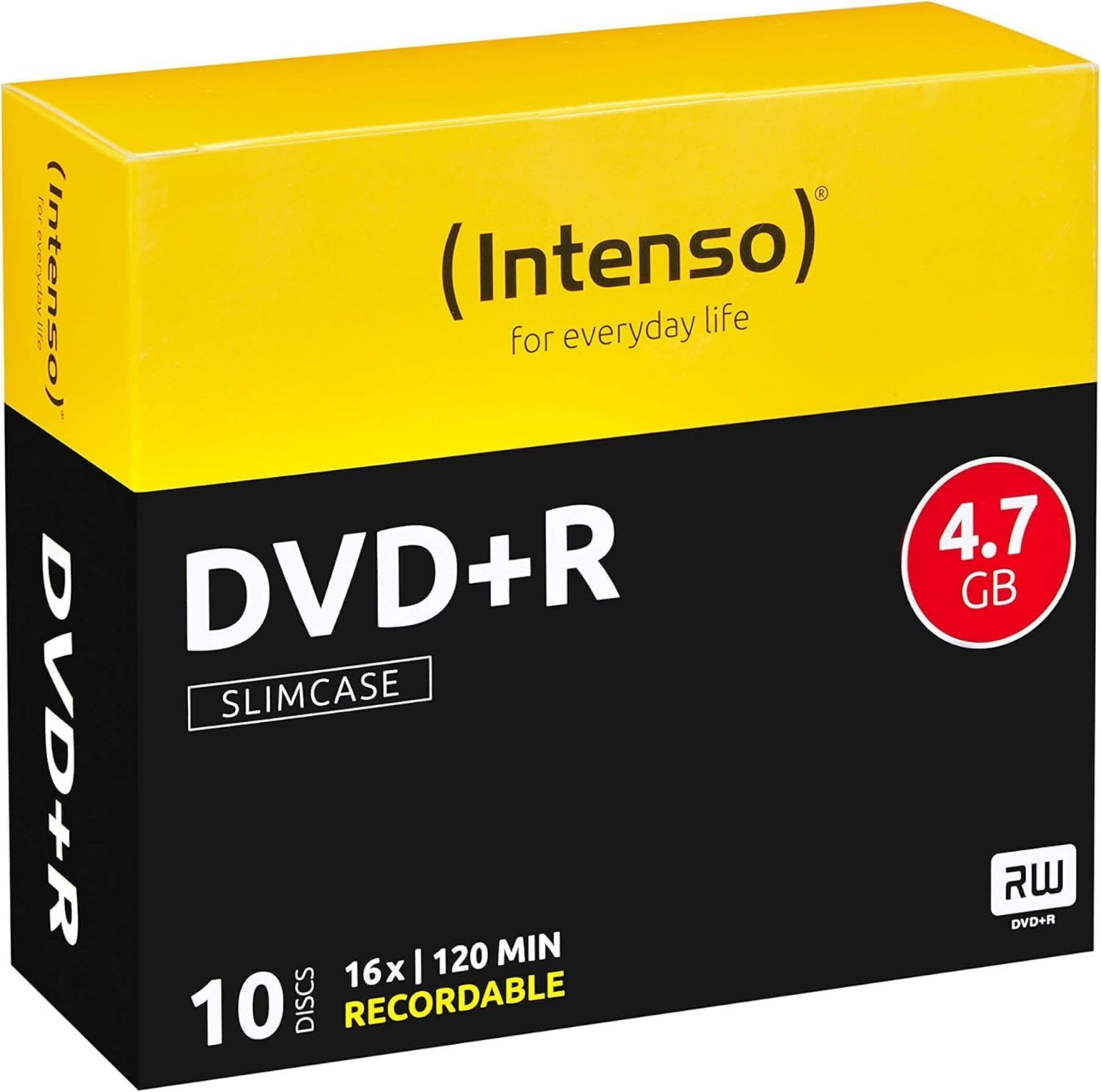 Intenso 4111652 Dvd+R da 4.7 GB, Argento, Slimcase