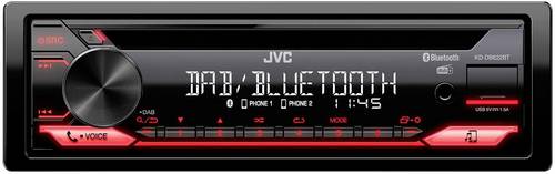 JVC KDDB622BT Autoradio Anschluss für Lenkradfernbedienung, Bluetooth-Freisprecheinrichtung, DAB+ Tuner