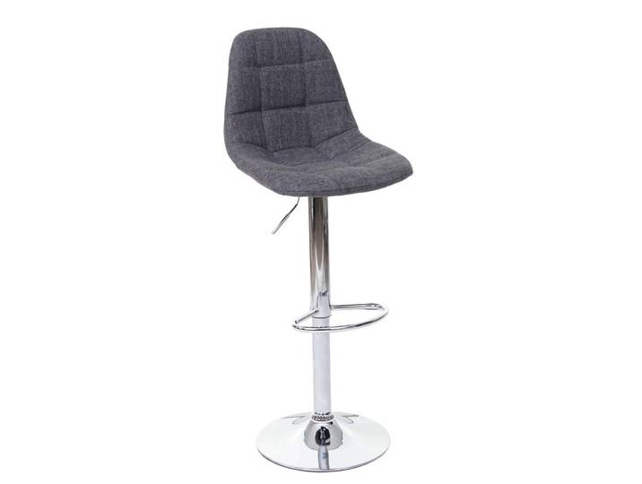 Jamb Barhocker Grau, Textil, 43x115x47 cm, Esszimmer, Barmöbel, Barhocker