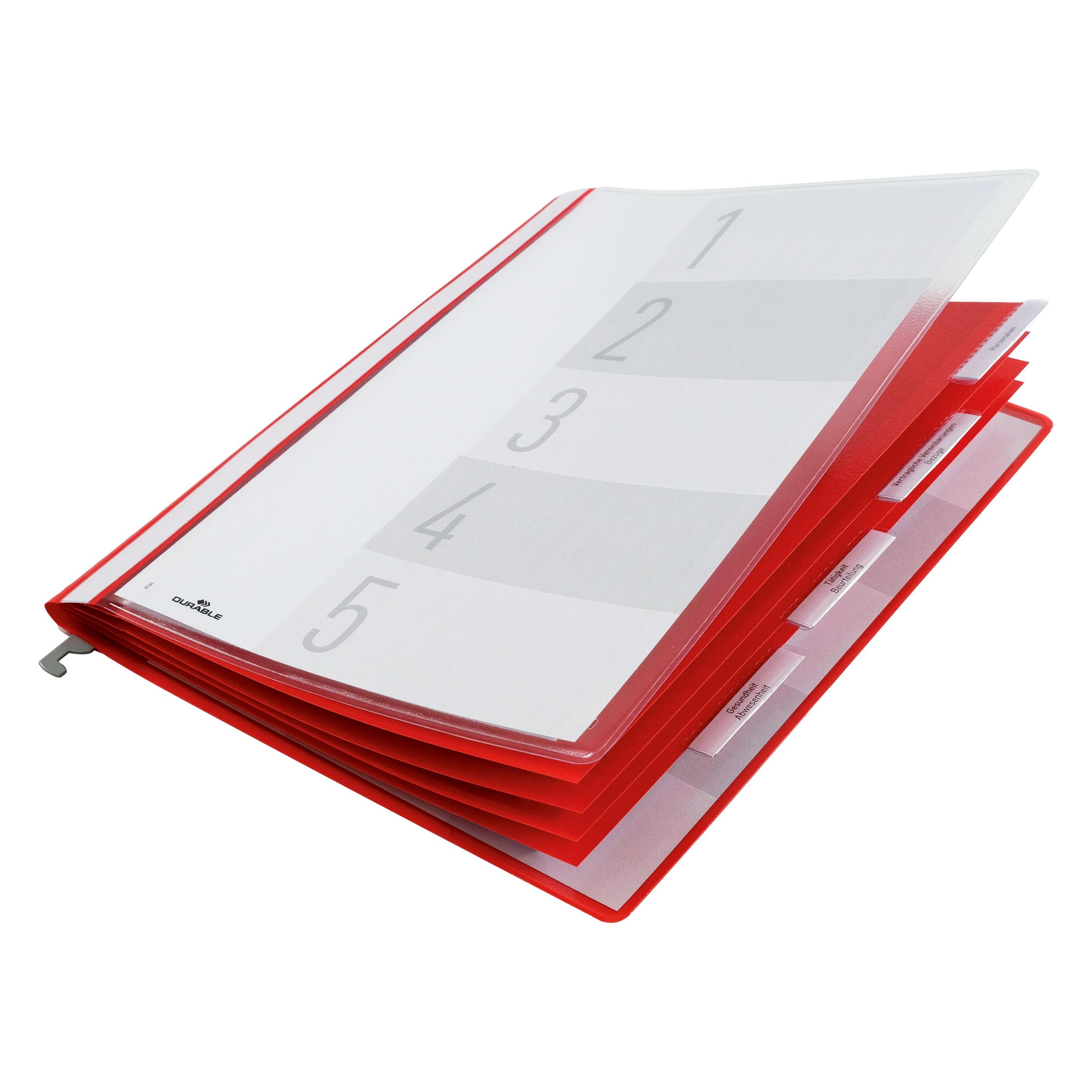 Durable Personalhefter 5 Stück rot (A4, 1x) (255503)