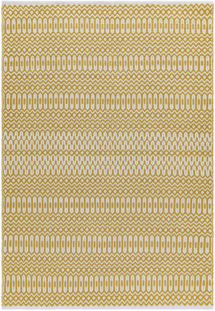 World Menagerie Perrotta Geometric Recycled P.E.T Hand Woven Indoor / Outdoor Area Rug Yellow Rectangle 200 x 290cm