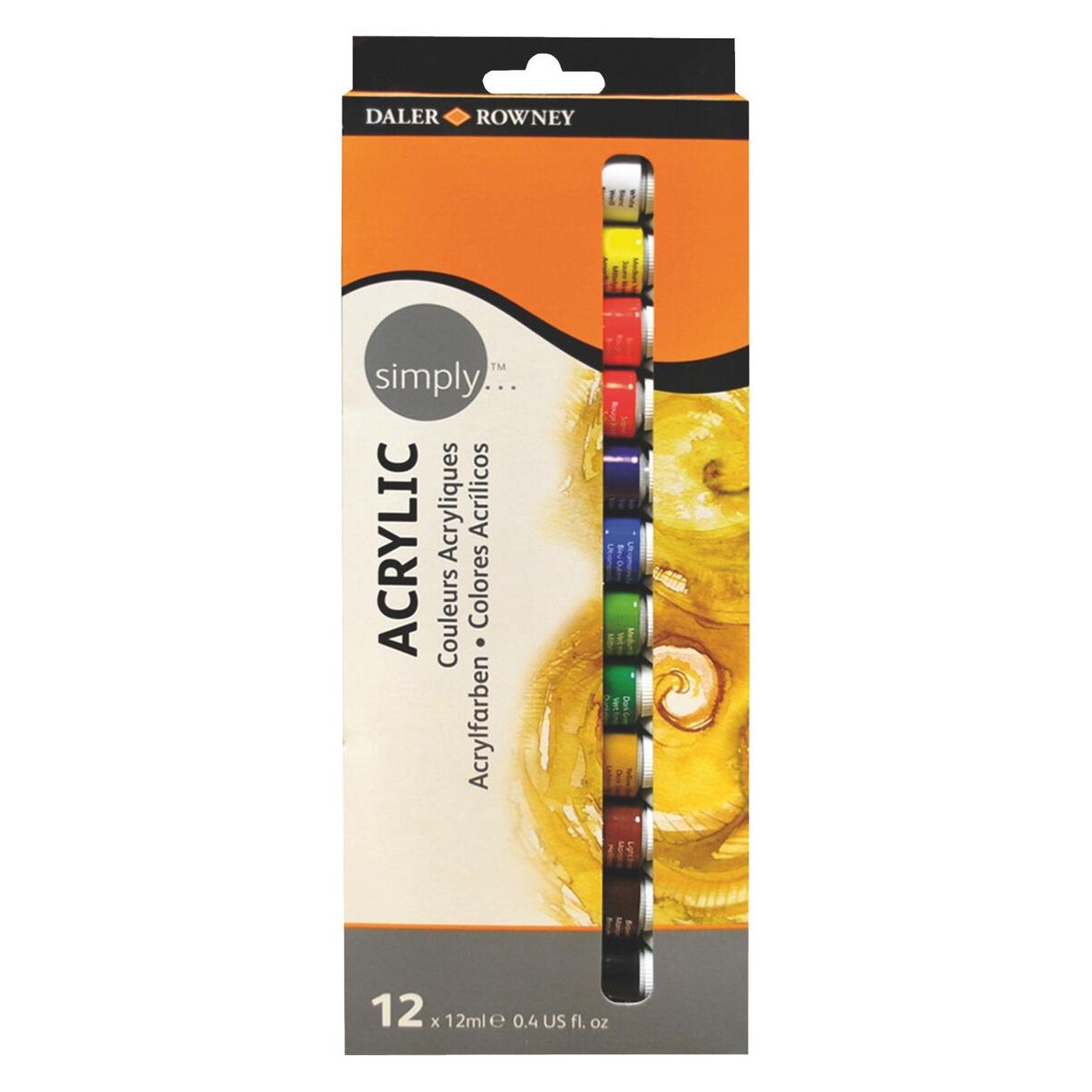 Daler-Rowney Acrylfarbe 12 Farben (12 ml) (D126500012)