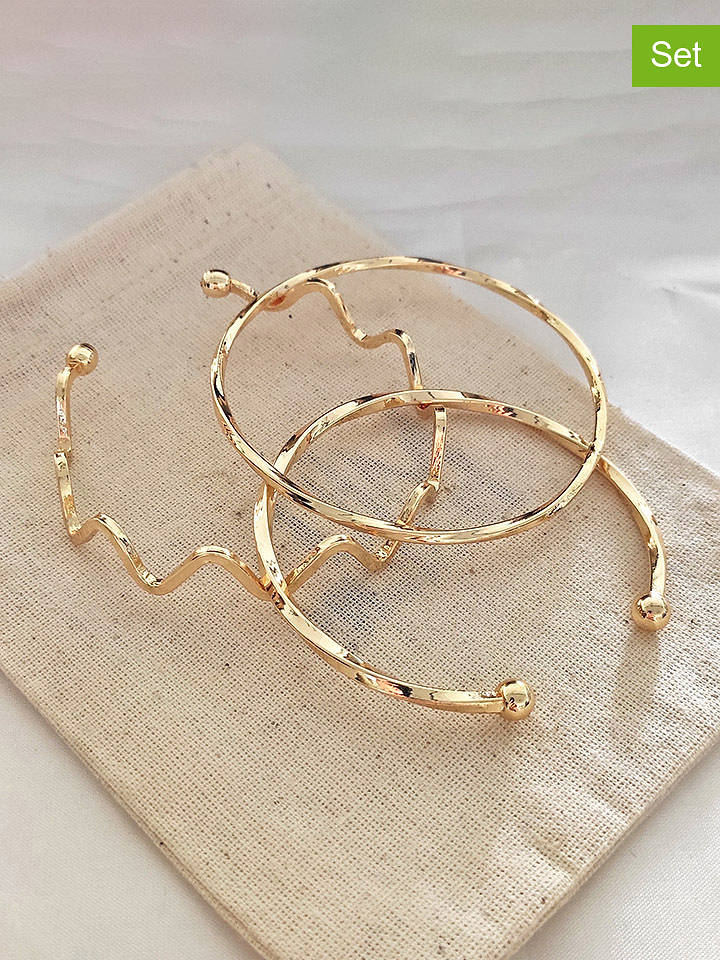 atelier MIU 3er-Set: Vergold. Armspangen - onesize