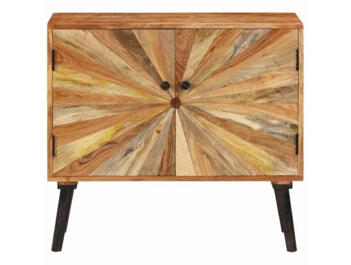 TUERYAFEK Sideboard Massivholz Mango 85x30x75 cm Stabil Und Langlebig, Viel Stauraum, Rustikaler Charme, Leichter Zusammenbau
