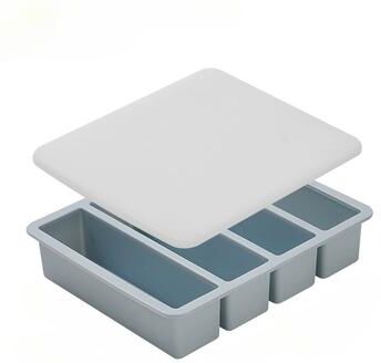 Modern Mode Marketplace Silicone Whiskey Ice Cube Tray Mold Giant Cocktail Ice Maker For Large Ice Cubes blue