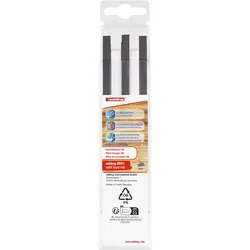 edding 8891 Bleistiftminen für Zimmermannsbleistift mit Druckmechanismus 2.0 - 5.0 mm grau