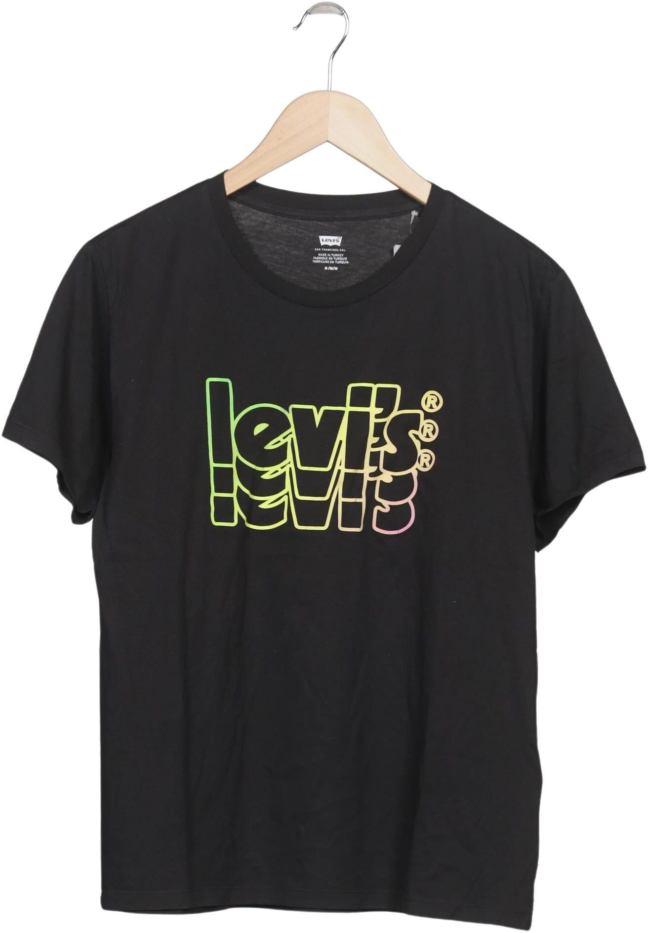 Levis Herren T-Shirt, Neon, Gr. M, Baumwolle - Second Hand