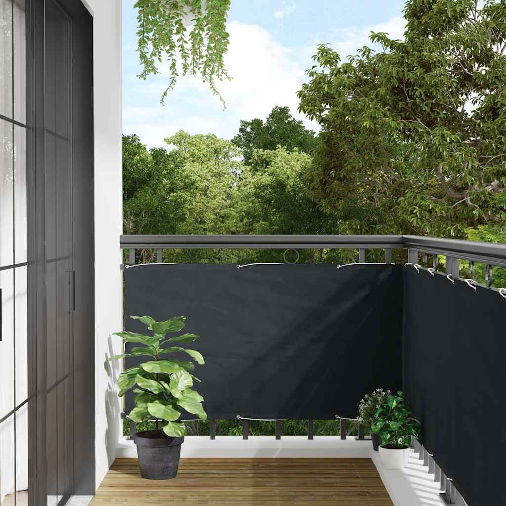 vidaXL Toldo para balcón tela oxford gris antracita 75x500 cm Antracita