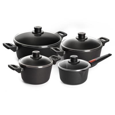 Topf-Set WOLL MADE IN GERMANY "Nowo Titanium", schwarz, Töpfe, Induktion, Made in Germany