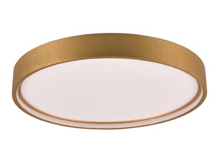 Trio Leuchten LED Deckenleuchte Doha 641310208, Metall Messing matt, Acryl, inkl. 29 Watt LED