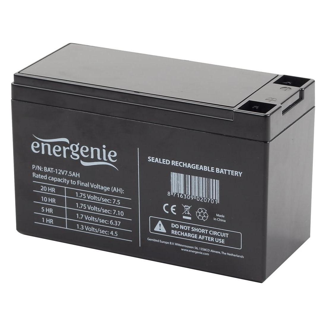 Gembird BAT-12V7.5AH Wiederaufladbare Batterie / Akku (BAT-12V7.5AH)
